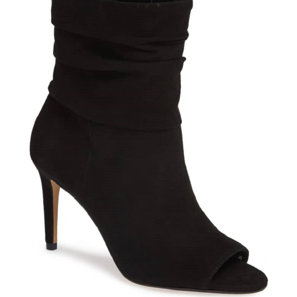 Vince Camuto Shoes - VINCE CAMUTO Suede Leather Open Toe Ruched Booties